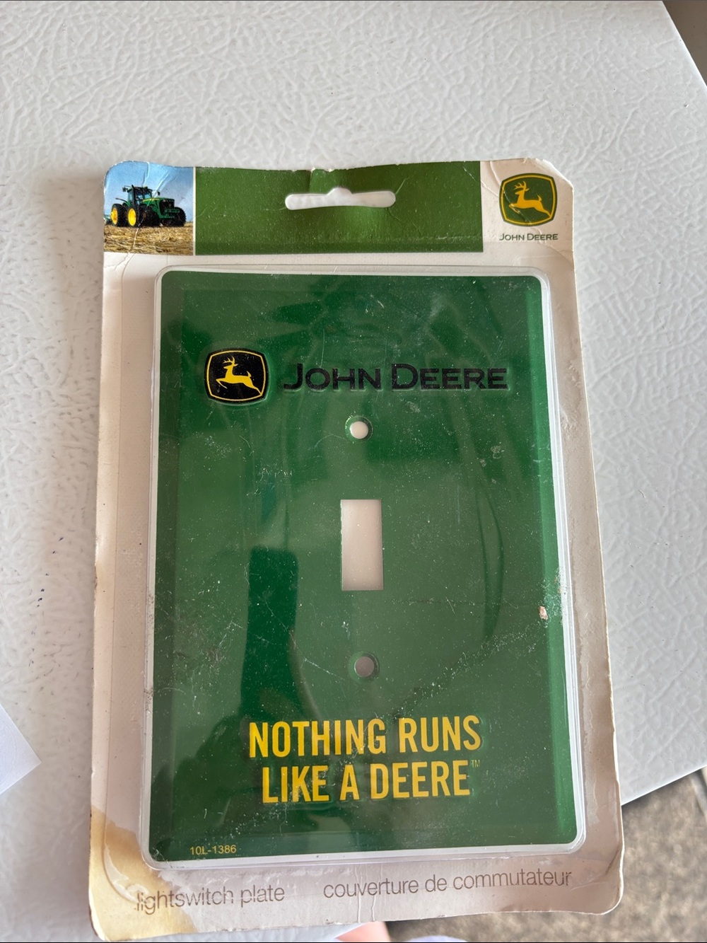 John Deere Green and Yellow Toggle Light Switch Plate